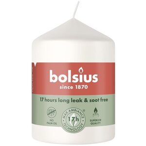 Cloudy White Bolsius Pillar Candle 3 Pack