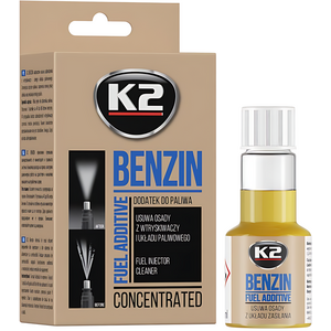 K2 Benzin 50ml Petrol Injector Cleaner - Concentrated Fuel Additive for Petrol Engines
