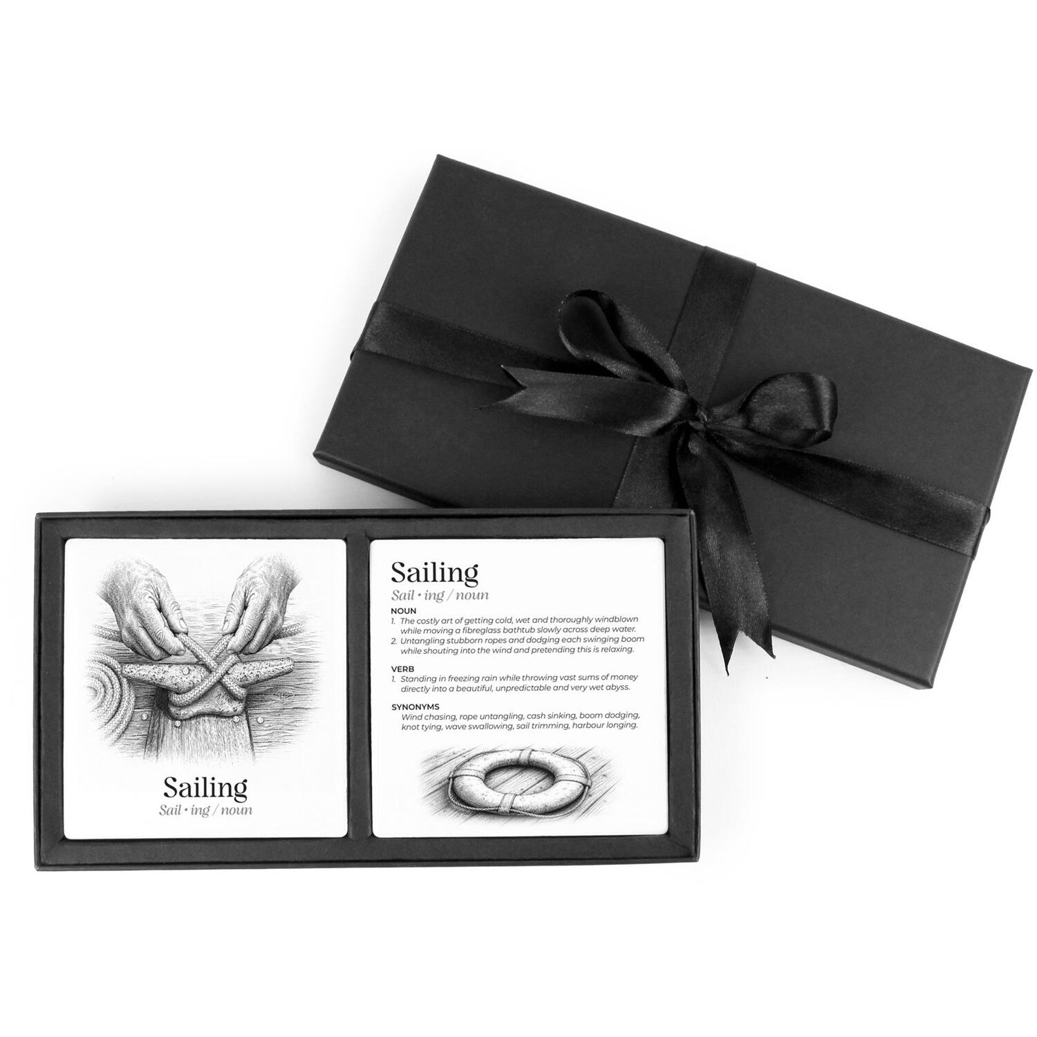 Image of Sailing Definitions Ceramic Coasters Gift Set&hellip;