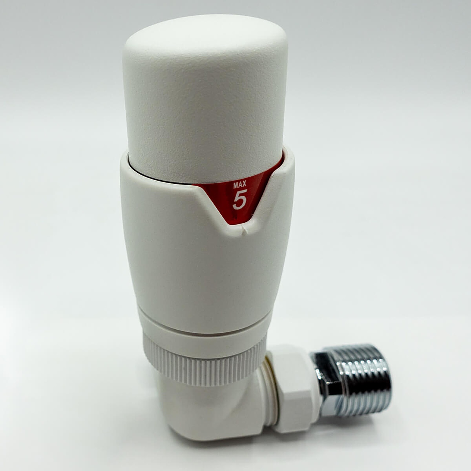 Lux Heat Corner White Thermostatic Valve Set - White - Image 2