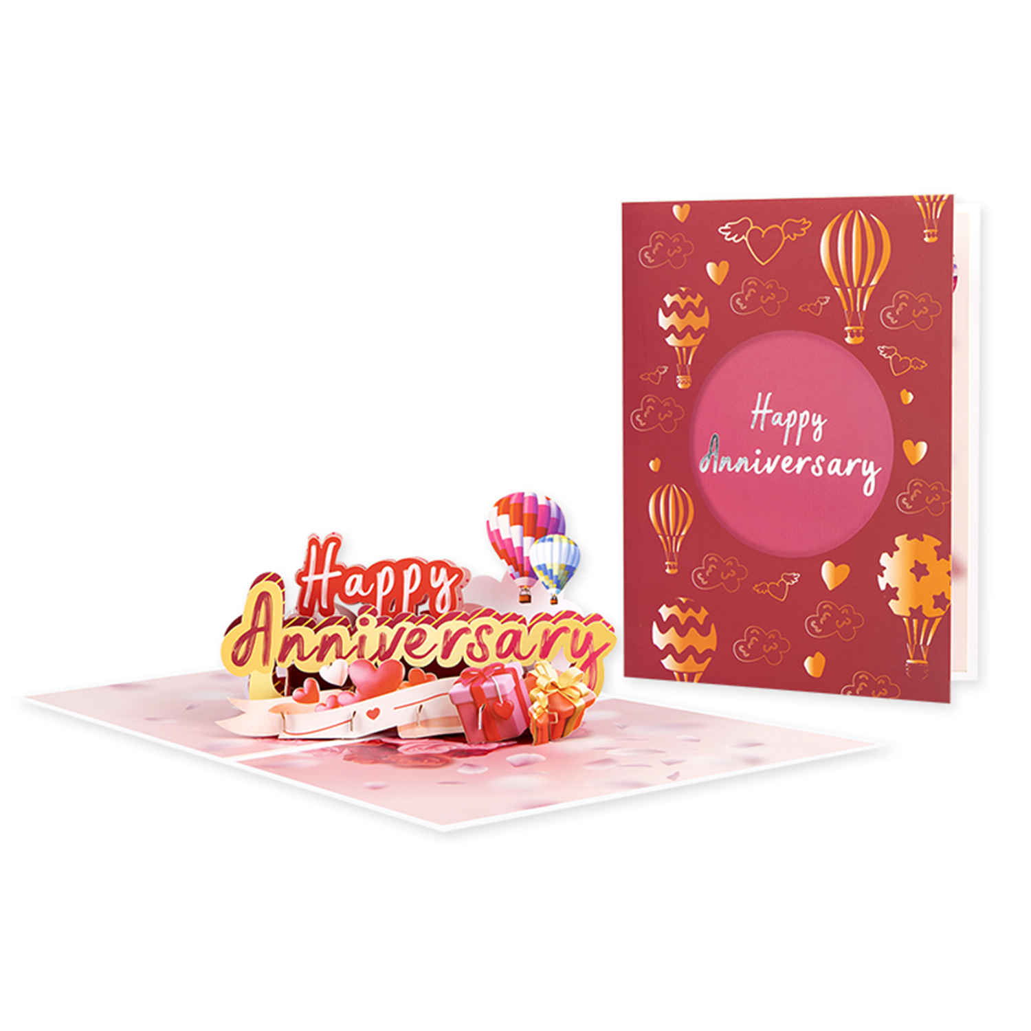  - Ballooned With Joy 3D Pop-Up Anniversary Greeting Card - Image 3