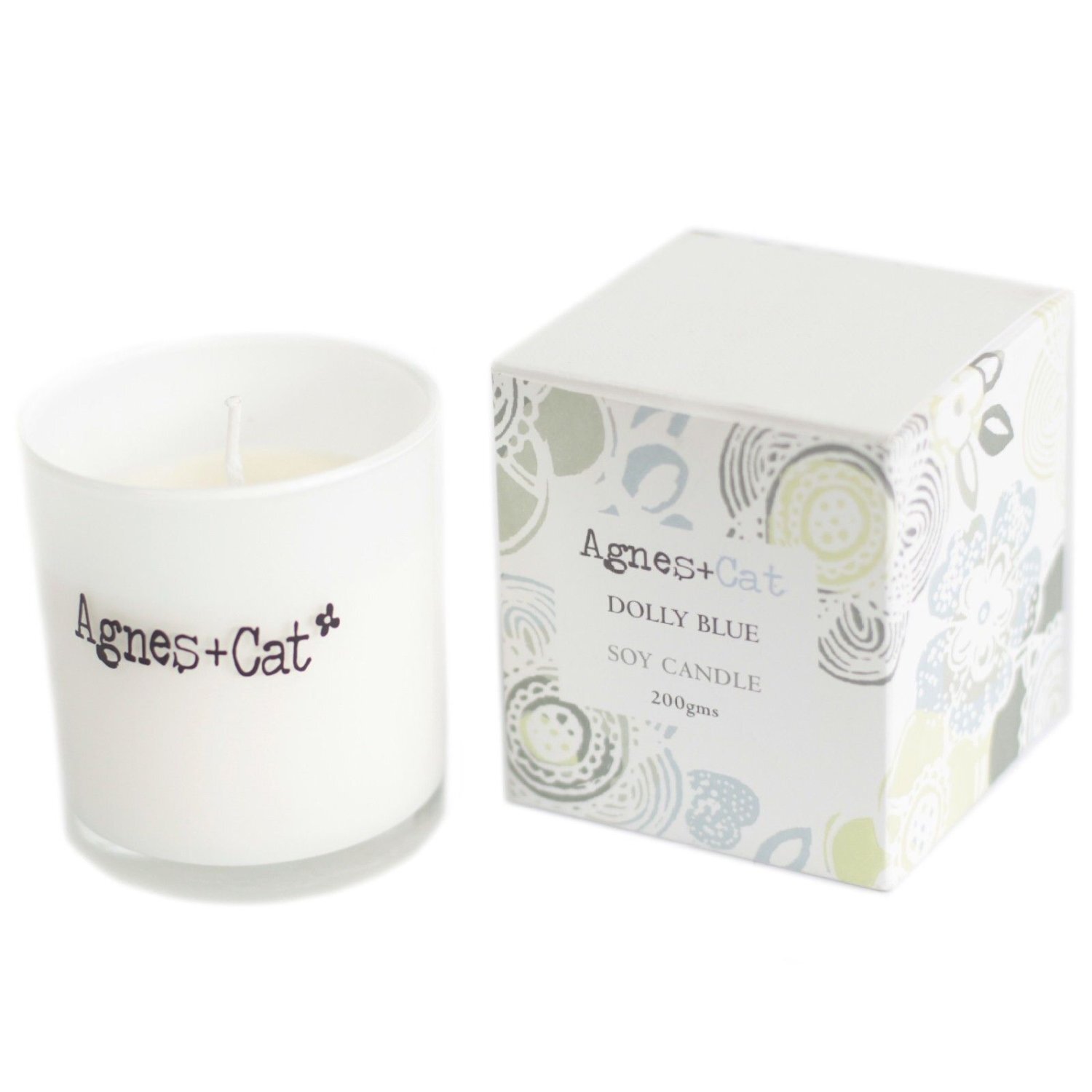 Kdmd Unisex White Agnes & Cat Dolly Blue Soy Votive Candle In - Image 2