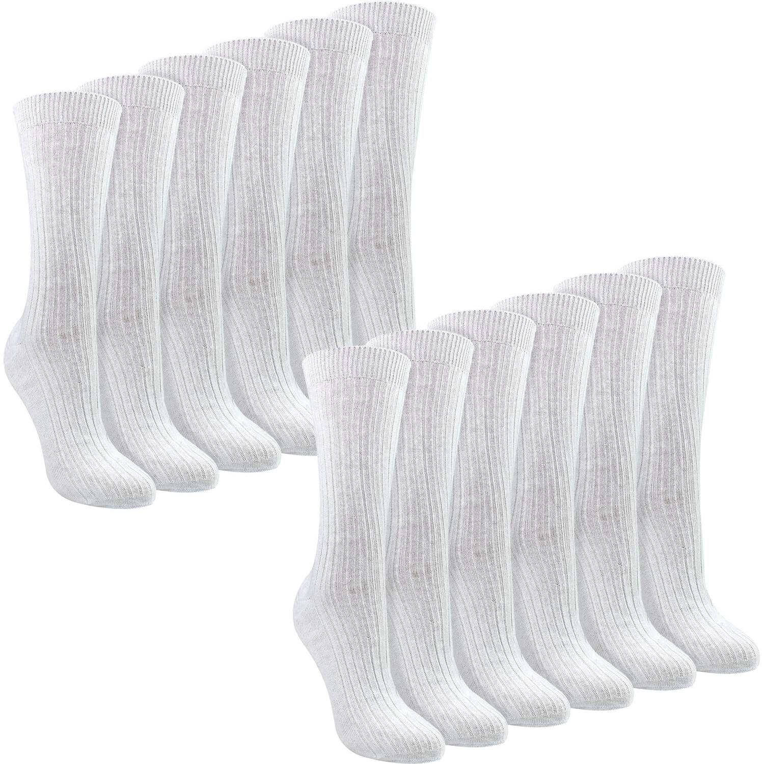 Sock Snob Ladies 12 Pack 100% Cotton Soft Breathable Socks - Image 3