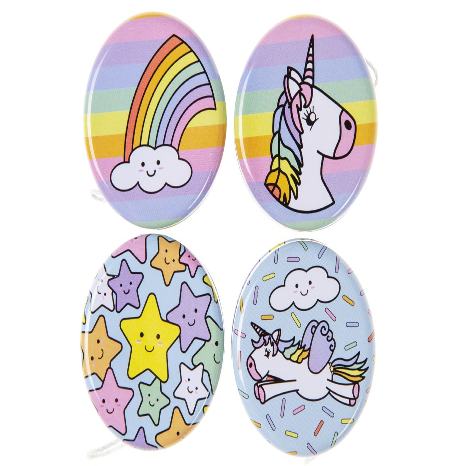 Single Metal Yo-Yo Unicorn Theme Return Top - Theme Kids Party Bag Filler - Image 2