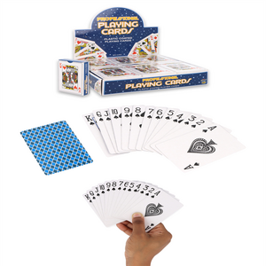Pack of 6 Plastic Coated Playing Cards 9 x 6cm