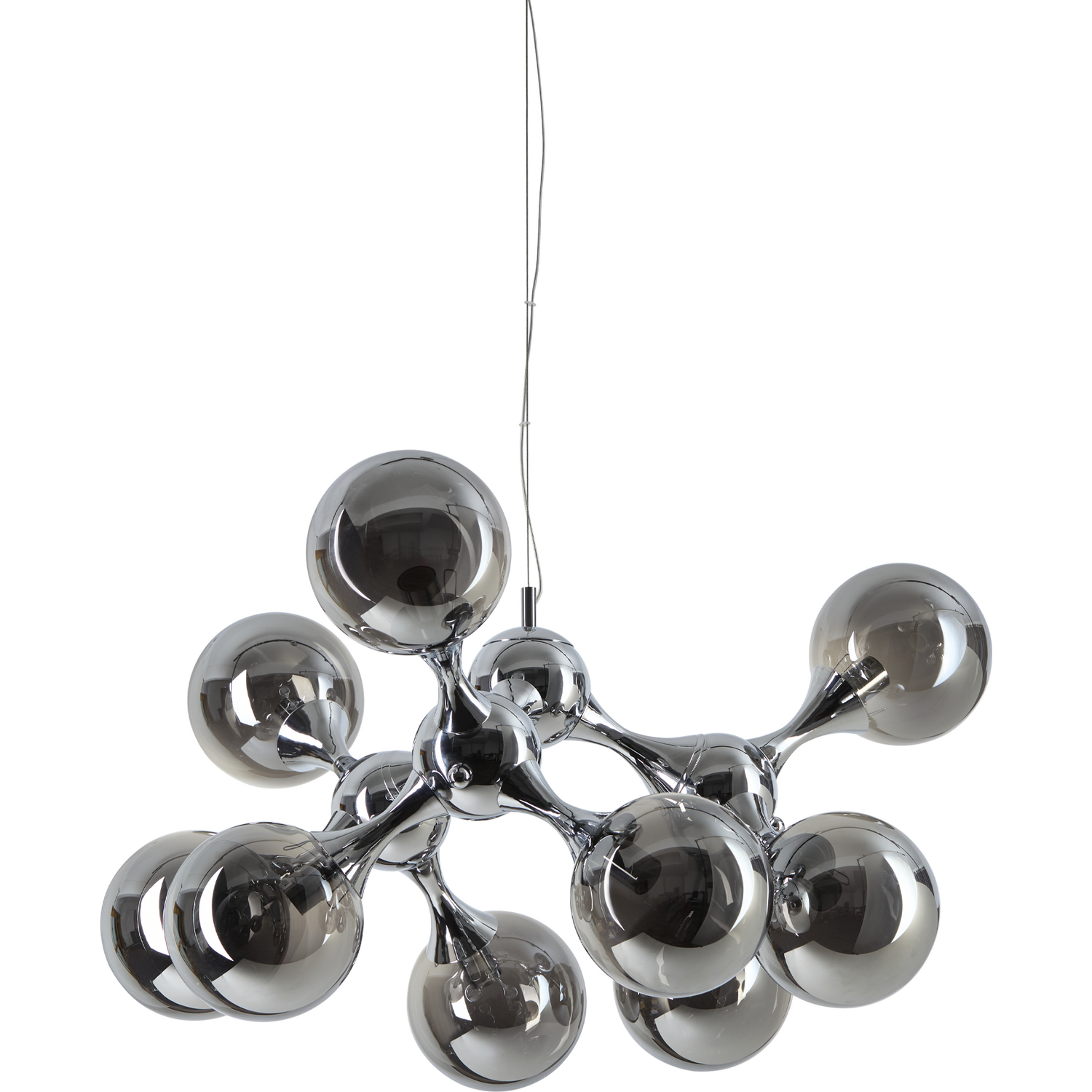 B&Q - Luminosa Nodi Multi Arm Pendant Ceiling Light Chrome 9X E14 - Image 2