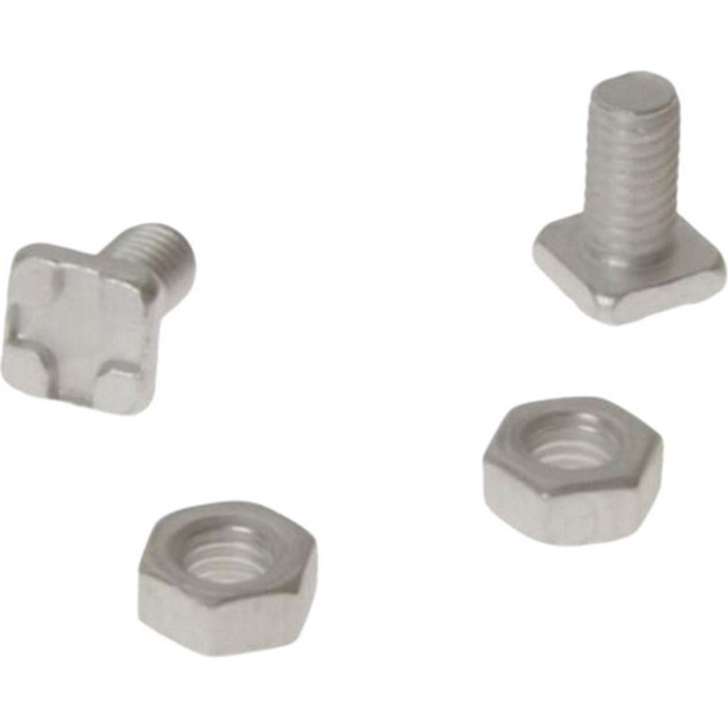 Alm Unisex Silver Square Bolts & Nuts (Pack Of 20) In - Image 2