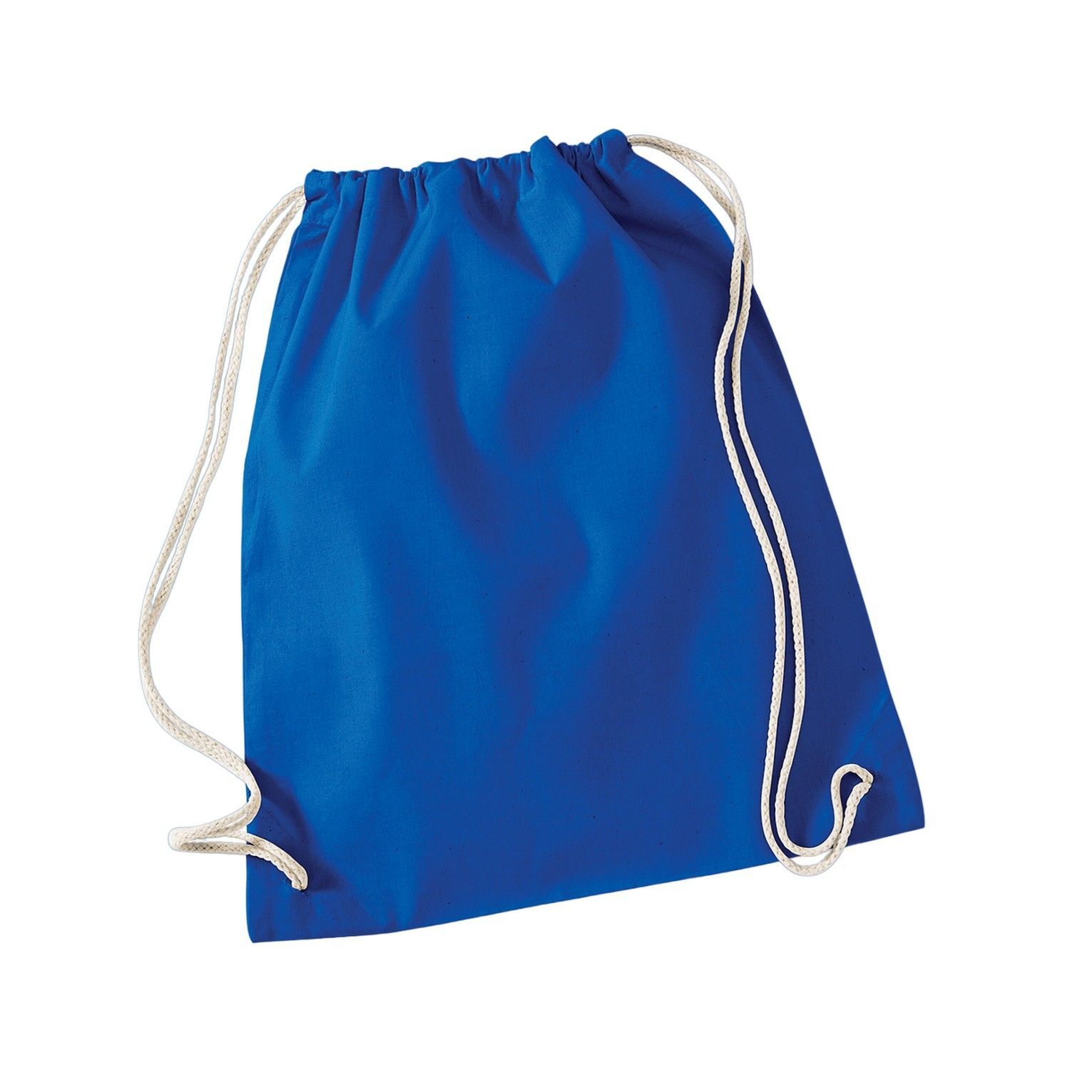Westford Mill Cotton Drawstring Bag A - Bright Royal Blue