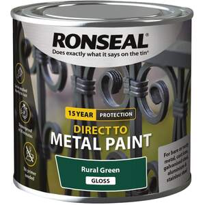 Ronseal Direct to Metal Paint in Rural Green Gloss 250ml