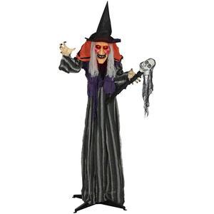 Lifelike Moving Witch Decoration, Multi