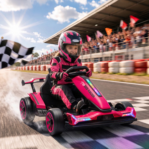 AIYAPLAY 24V Electric Go Kart for Kids, Racing Kart Drift Mode