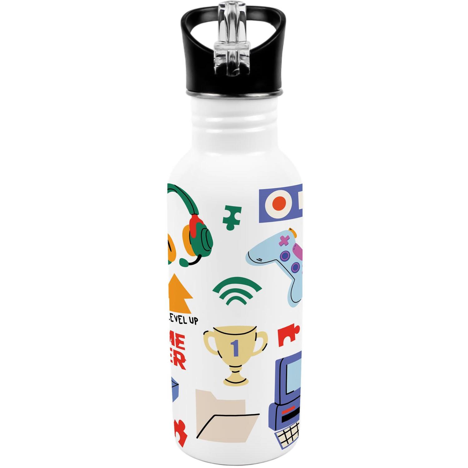 Purely Home Online Gaming Metal Canteen Water Bottle - Multi