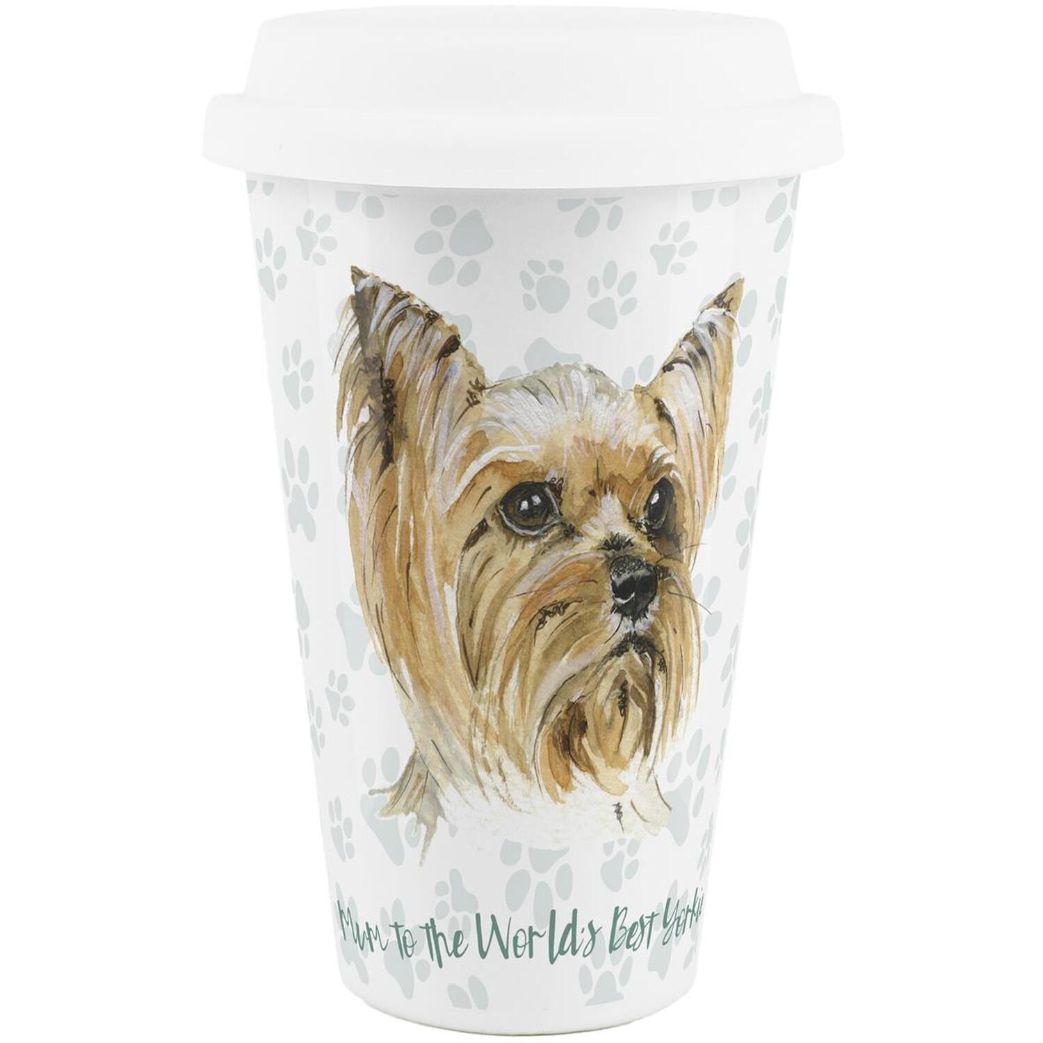 Yorkshire Terrier Dog Mum Ceramic Travel Mug - Novelty Dog Reusable Cup Gift - Image 2