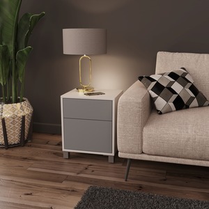 Smart Side Table with Phone Charging and Mood Lighting