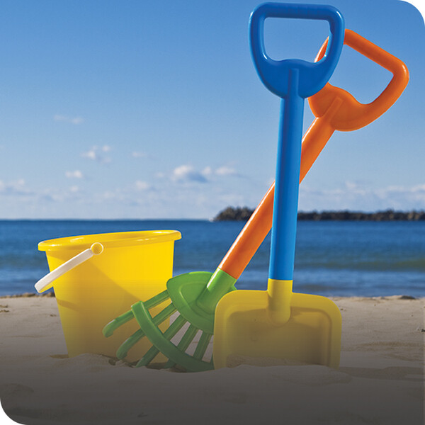 beach toys bucket and spade