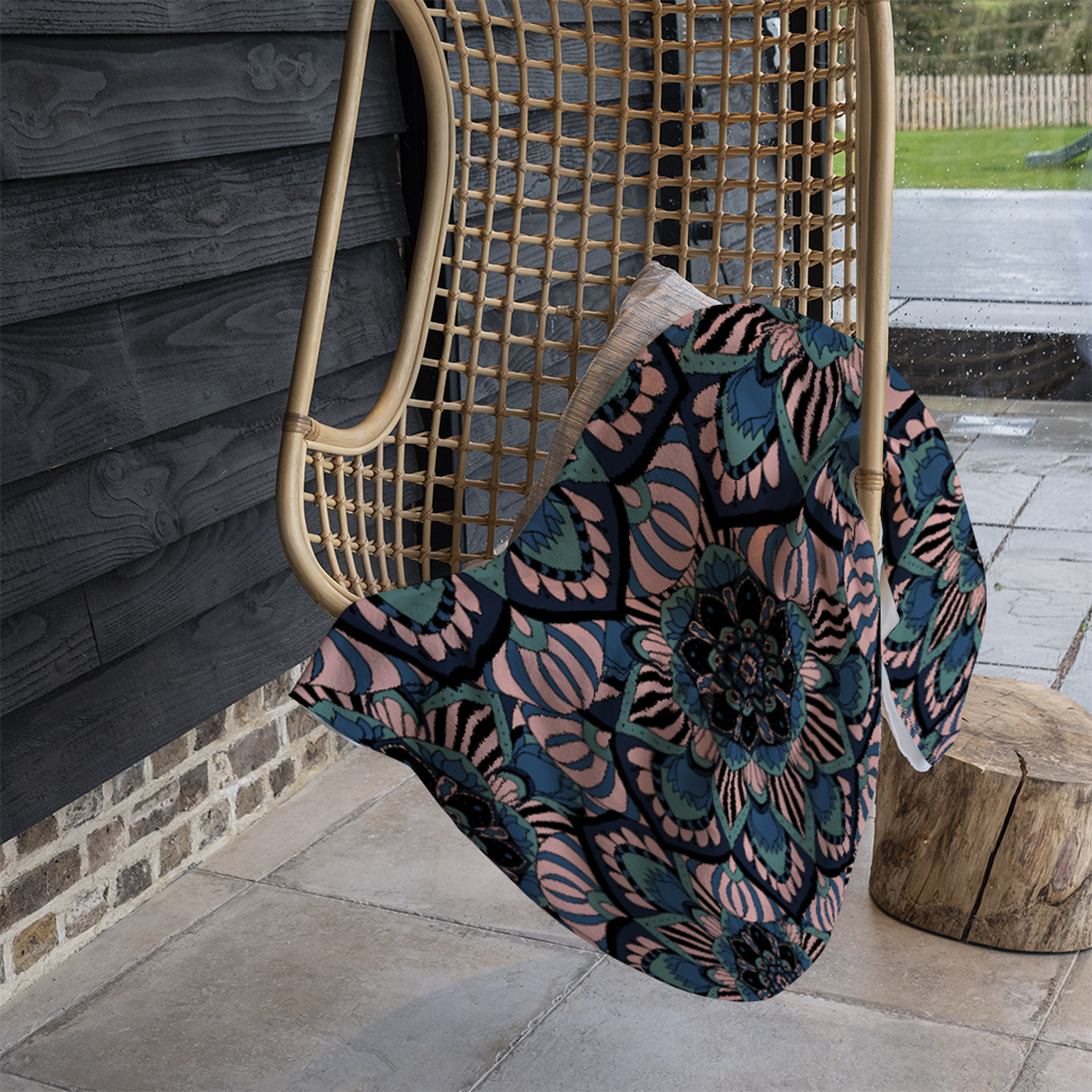 Mandalas Pattern Blanket - Blue