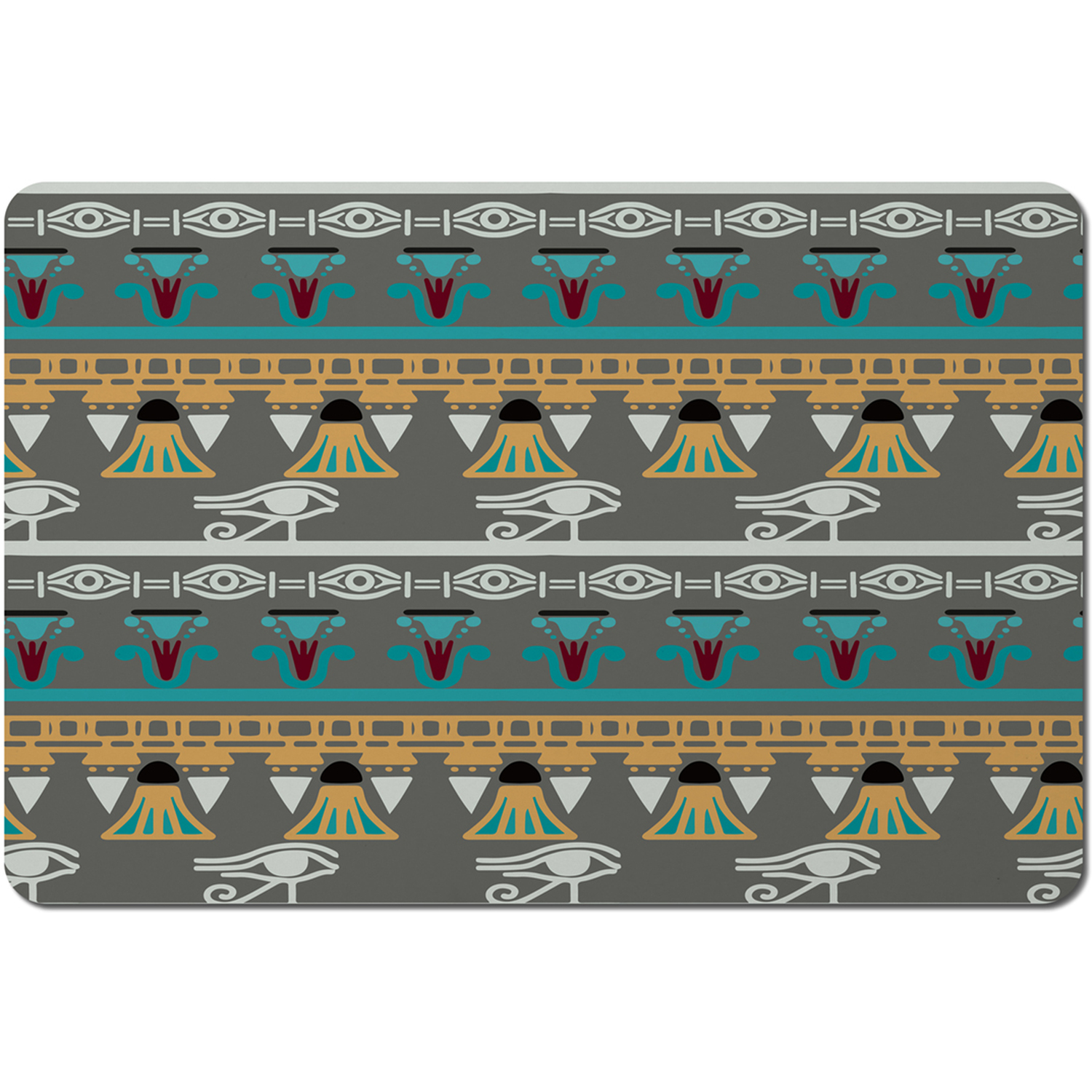 Tribal Art Egyptian Vintage Ethnic Silhouettes Placemat - Green