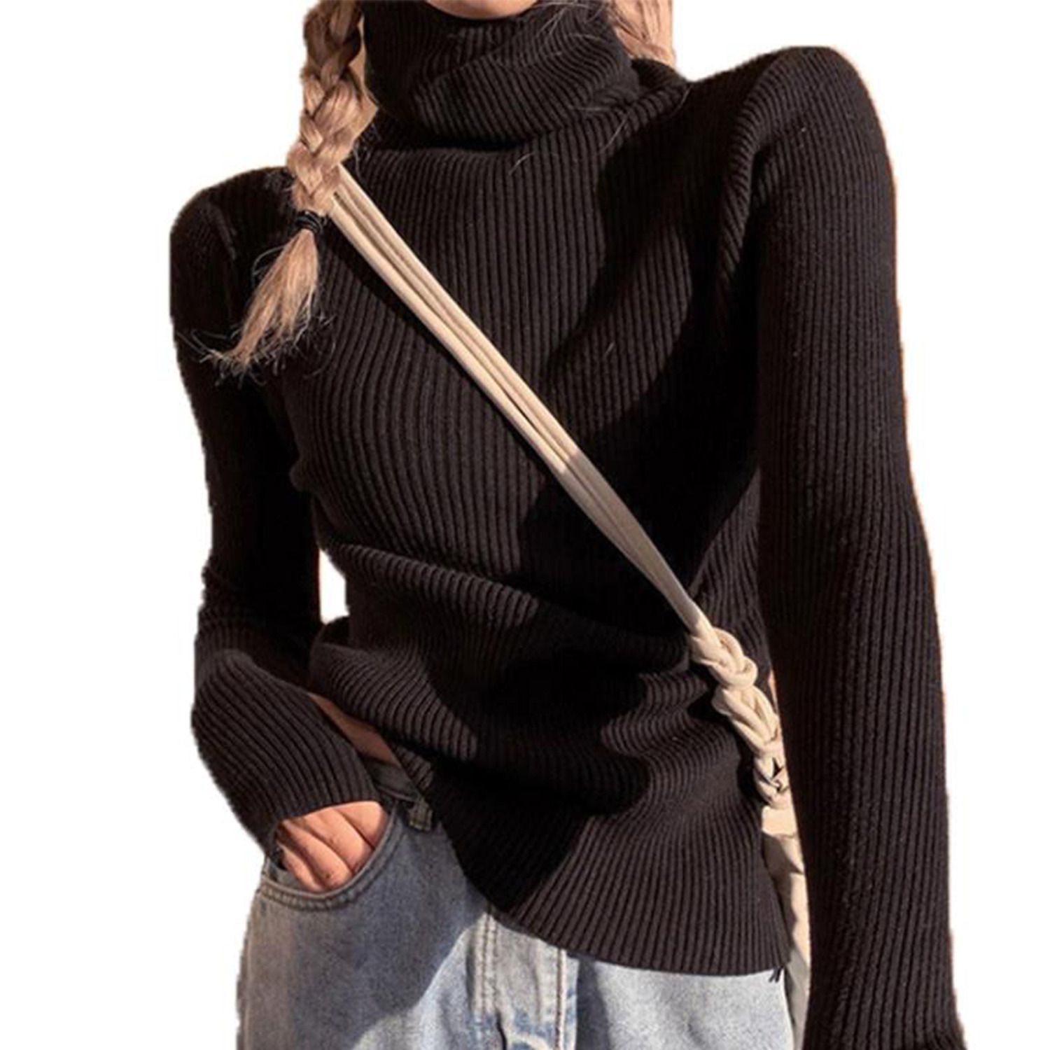 Janika - Turtleneck Jumper - Knitted Elegance