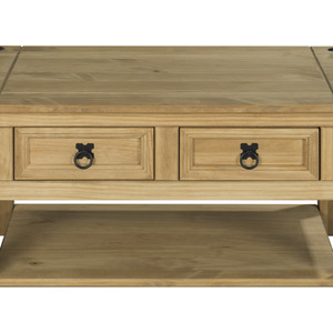 Corona Coffee Table Mexican Solid Pine 1 Drawer