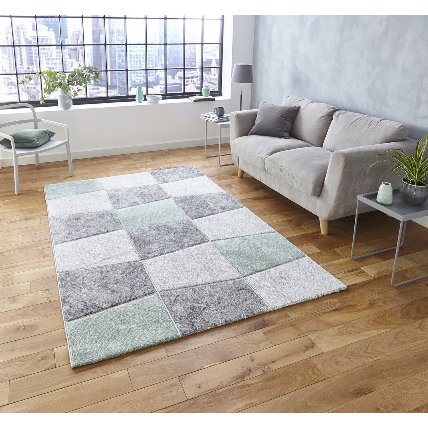 Brooklyn 22192 GreyGreen Rug - Grey/Green / 220cm thumbnail