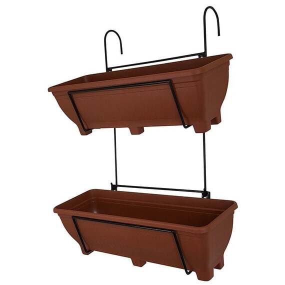 Double BalconyFence Holder - Decorative Planter Holder