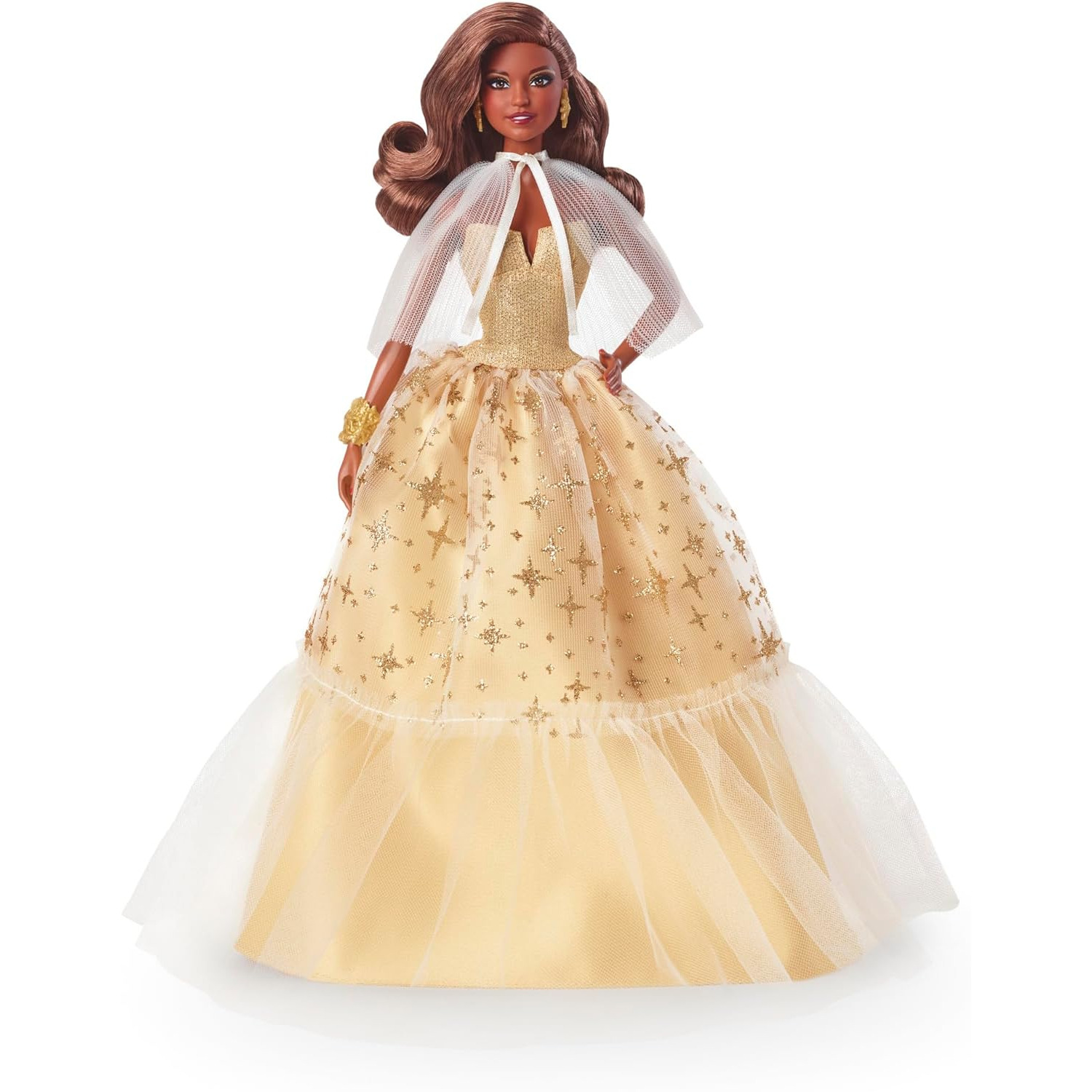 Image of Barbie Signature Doll 35th Anniversary 2023 Black Holiday Doll - Gold