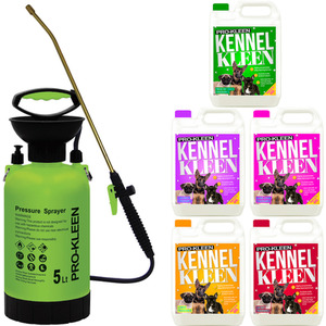 5L Pump Sprayer with 5L Kennel Kleen 3 in 1