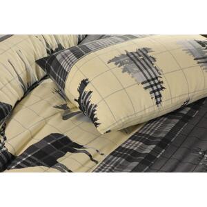 Flannelette Tartan Stag Duvet Cover Set Set