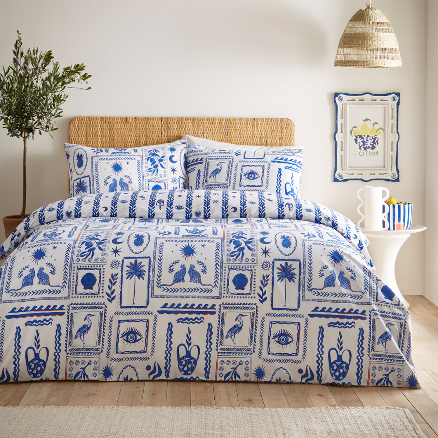 Fireze Abstract Duvet Cover Set - Blue Double
