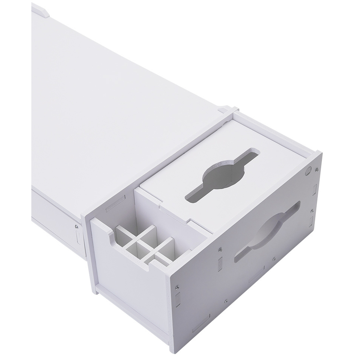 Home Office Multifunctional Monitor Stand Riser With Storage - White