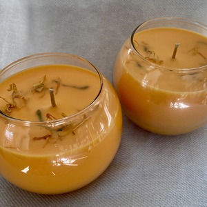 Honeysuckle Scented Organic Wax Bowl Candle