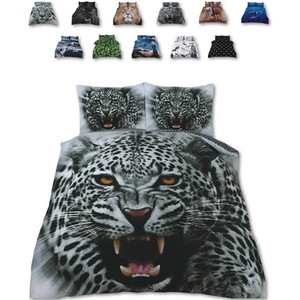 Animal 3D Panel Printed Premium Polycotton Duvet Cover Set