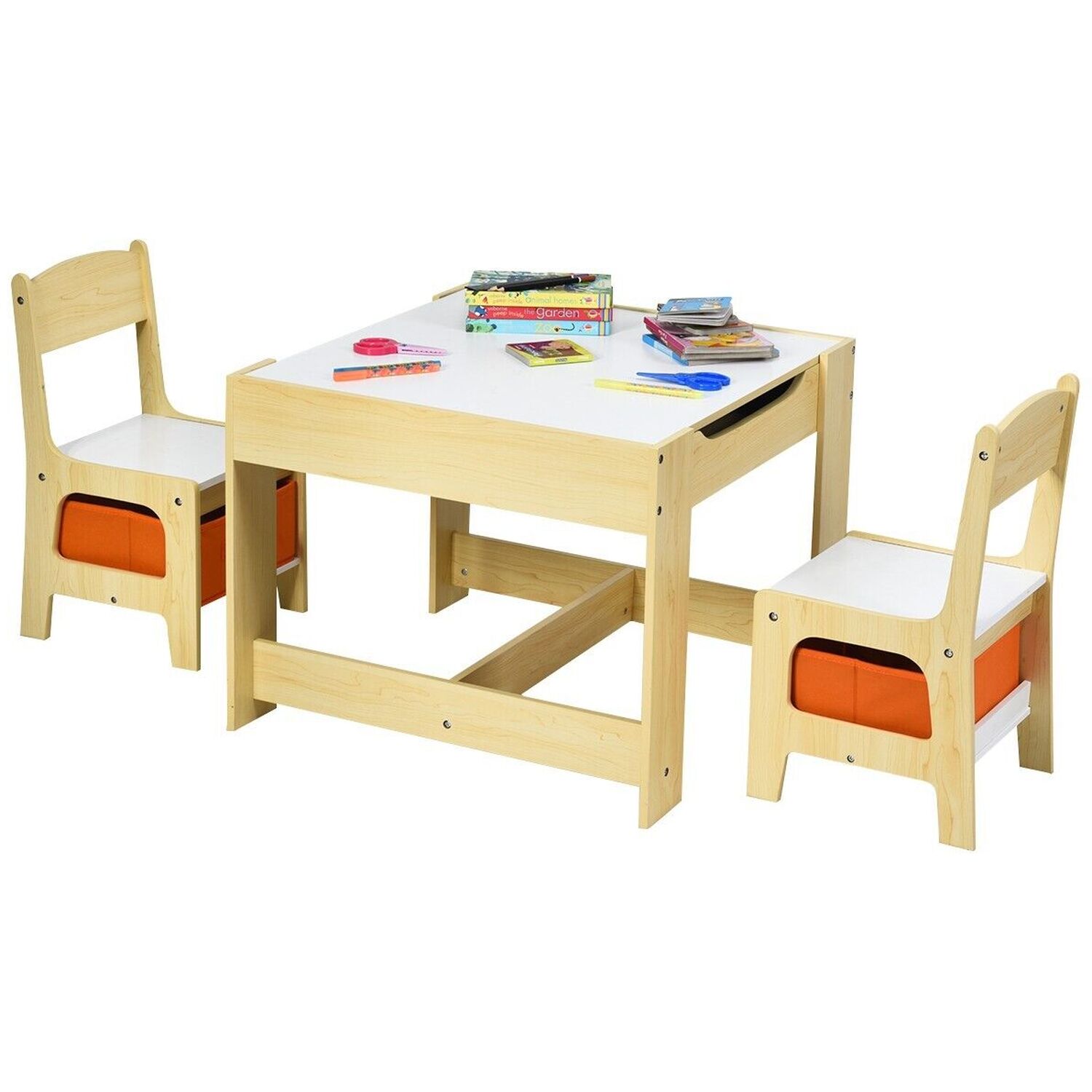 Kids Table Chair Set - Brown