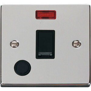 Polished Chrome 1 Gang 20A DP Switch With Flex With Neon