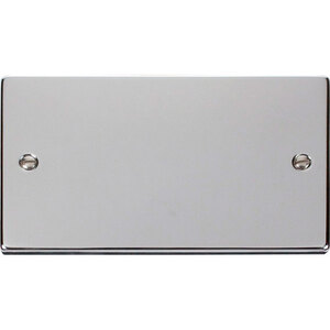 Polished Chrome 2 Gang Blank Plate