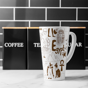 Hand Drawn Sketch Egypt Latte Mug