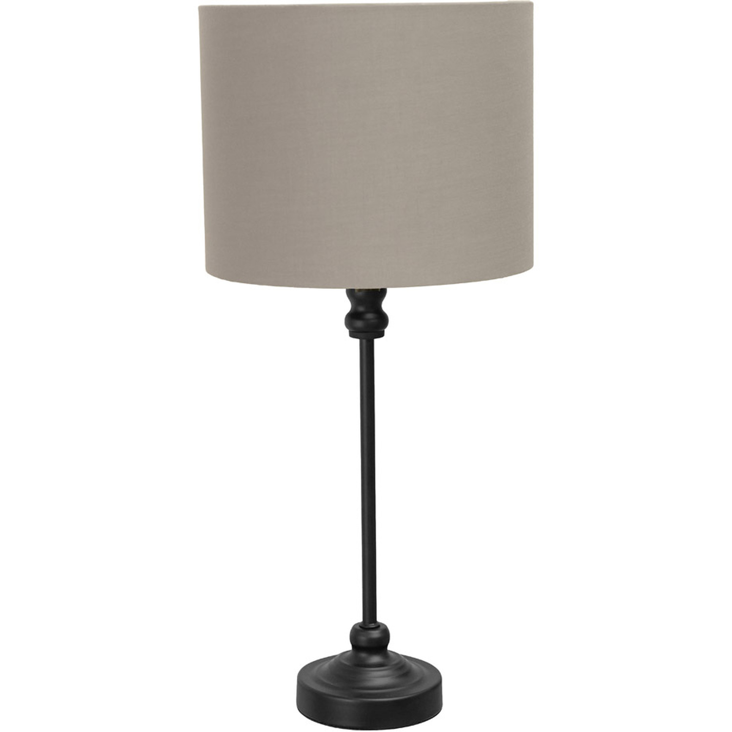 Maggie Black Table Lamp Grey Metallic Shade - Grey / Yes