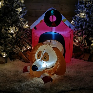 Inflatable Light Up LED Indoor Outdoor Dog House Christmas Decoration