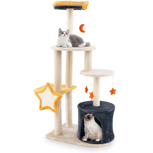 128 cm Tall Cat Tree Multi-Level Cat Tower