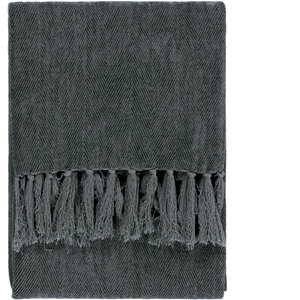 Harri Herringbone Fringed Throw