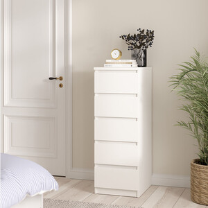 Naia Narrow Chest of 5 Drawers