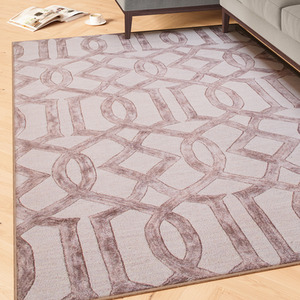 Beige Modern Abstract Washable Area Rug