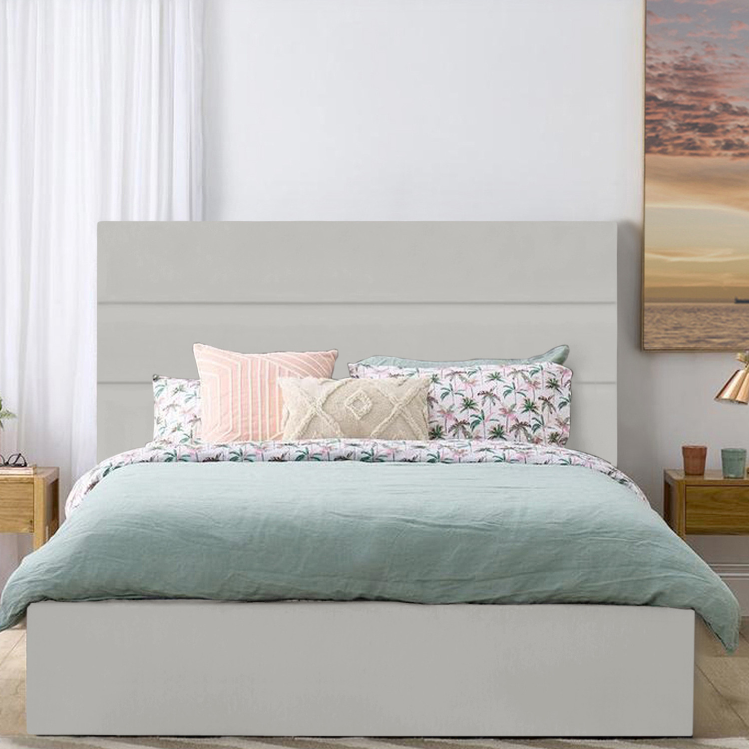 Olivia Bed Frame - Silver Superking