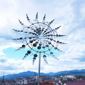 Garden Ornament Kinetic Sculpture in Windmill Shape