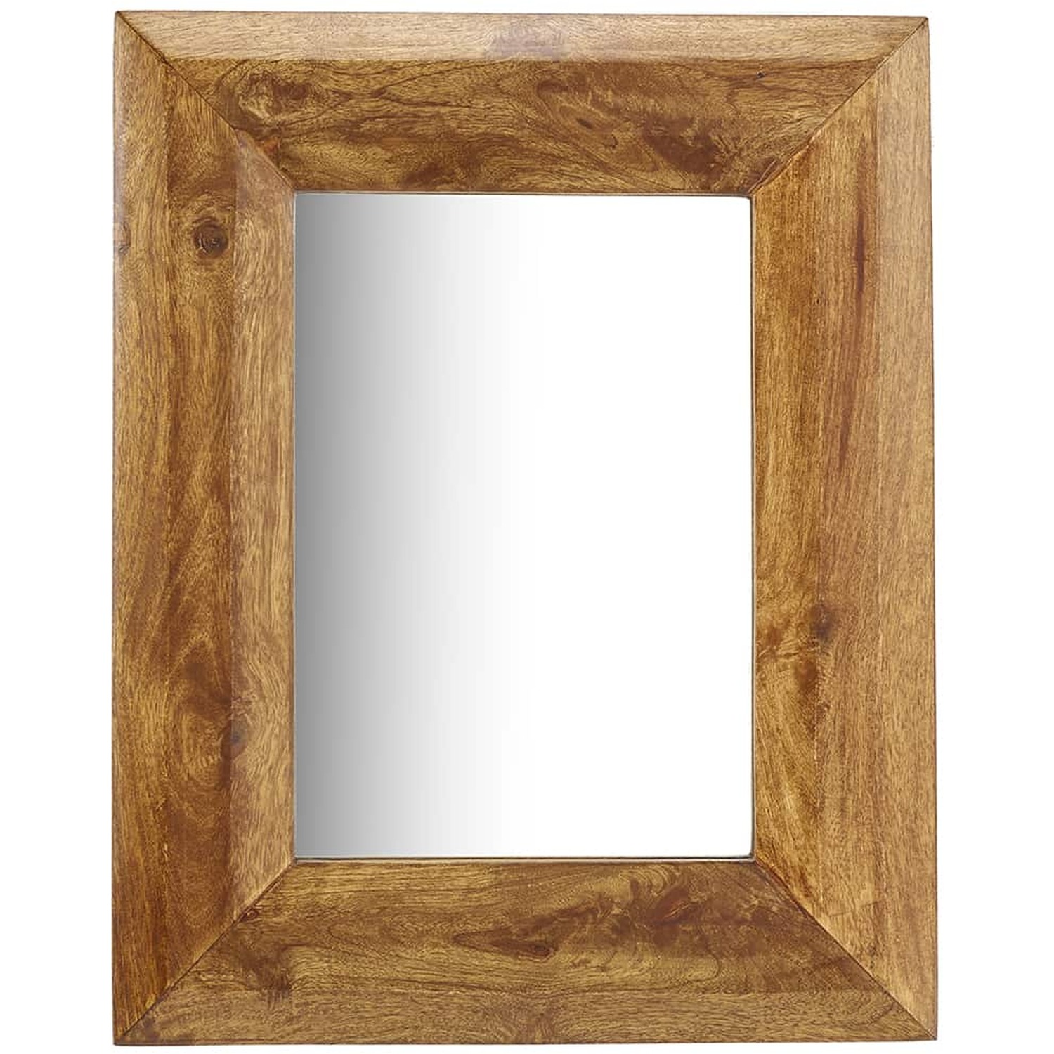 Image of Solid Mango Wood Wall Mirror Dark&hellip;