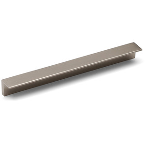 Brushed Nickel L Shaped Cupboard Handle with 160mm Hole Centres