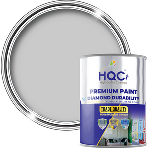 Dove Grey / 1l HQC Matt Emulsion Paint Smooth Matt Finish for All Interior Walls and Ceilings shot 8238066