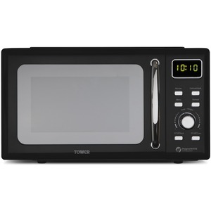 20L 800W Digital Microwave Mirror Door Black and Chrome