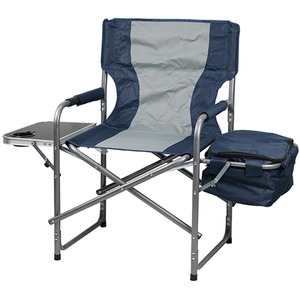 Folding Directors Camping Chair with Side Table Cooler Bag