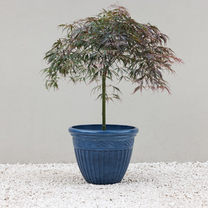 Round Patio Planter Marine Blue